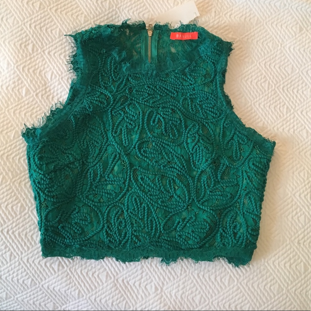 NWT lace crop top